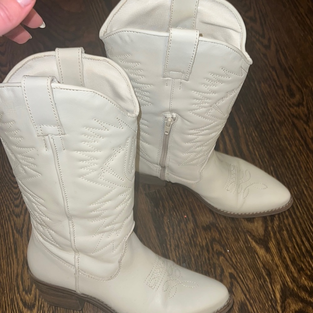 Steve Madden White Cowgirl Boots